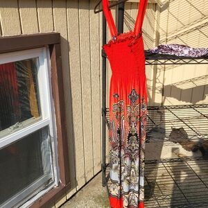 Medium red dress, lightweight comfy